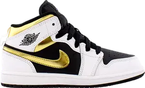 Кроссовки Air Jordan 1 Mid PS White Gold, белый