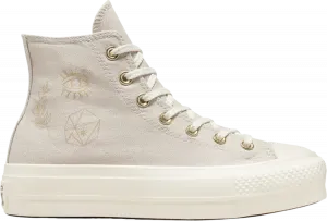 Кроссовки Converse Wmns Chuck Taylor All Star Lift Platform High Golden Elements, кремовый