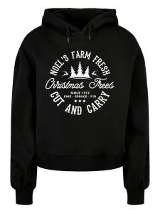 Толстовка F4NT4STIC Christmas Trees Farm Retro Sign, Black
