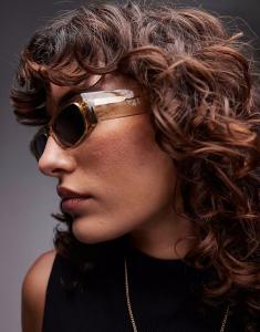 Солнцезащитные очки Topshop Premium Seychelles прямоугольной формы из ацетата дымчатого цвета