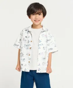 Рубашка в гавайском стиле с морским узором «Алоха» Comme Ca Ism, цвет Ivory