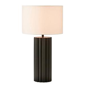 Настольная лампа Markslöjd Hashira, железное / плоское плетение - 1-световое - черное / белое