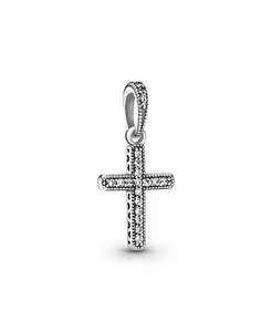 Подвеска-Крест из сверкающего кубического циркония Pandora, silver
