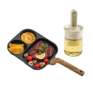 Набор посуды из майфаньши KAWASIMAYA, 3-In-1 Breakfast Pot [Gas Special Model] With Bottle Oil Brush