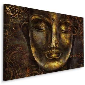 Картина на холсте Muralo BUDDHA Ornamente Buddhismus, 100x70x70 см цвет beige/braun/grau