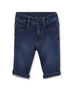 Детские джинсы голубого цвета BOSS Kidswear