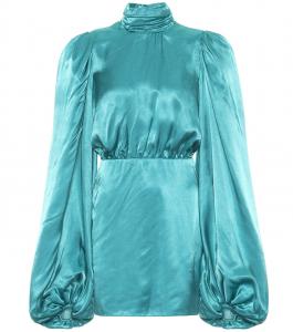 Атласное мини-платье The Attico, Peacock