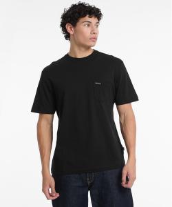 Футболка свободного кроя с V-образным вырезом и коротким рукавом GUESS JEANS, черная