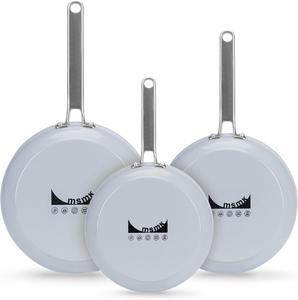 Набор сковород MsMk Ceramic с антипригарным покрытием, 20/24/28 см, серый