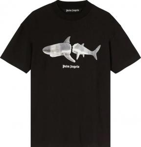 Футболка Palm Angels Shark Classic Tee 'Black/White', черный
