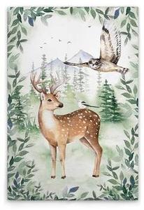 Картина на холсте A.S. Création Forest Freedom цвет braungraugrünweiß