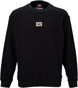 Толстовка-пуловер с капюшоном Rawlings AOS15F05 в бейсбольном стиле, на флисовой подкладке, черный