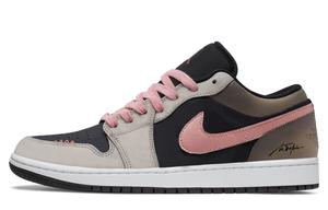 Air 1 Low легкие увеличивающие рост низкие кроссовки в винтажном стиле мужские розово-коричневые Jordan, розовый коричневый
