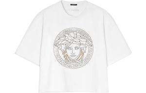 Футболка Cotton с принтом Medusa от Versace VERSACE JEANS COUTURE, белый