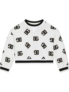 Dolce & Gabbana толстовка с круглым вырезом и логотипом DG, белый