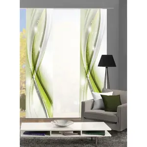 Раздвижная штора GLIWE Панельная каретка 3 шт., раздвижная занавеска Digi набор из 3 шт. GLIWE ЗЕЛЕНАЯ Home Wohnideen, Apfelgrün