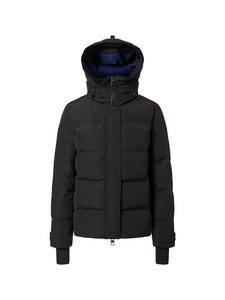 CASH-MERE.CH Пуховая парка с капюшоном и кашемировой подкладкой черного цвета