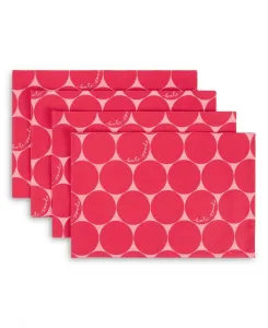 Набор из 4 двусторонних салфеток под тарелки Joy Dot, 33 x 48 см Kate Spade New York, розовый