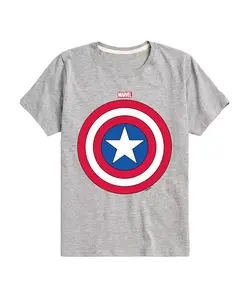Футболка для мальчиков с принтом Captain America, серый