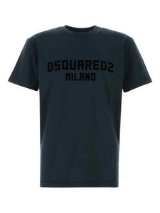 Футболка из хлопка с логотипом DSQUARED2, синий