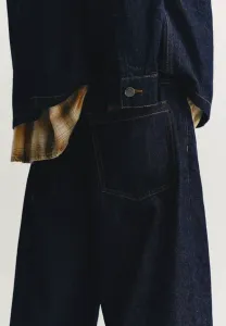 Свободные джинсы с детальной отделкой швов Pull&Bear, Dark Blue