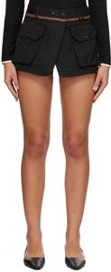 Черные шорты с запахом Joel Kijun