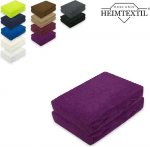 Махровая простыня на резинке со всех сторон, фирменная, двойная упаковка, 140 х 200 см, фиолетовая Südseetraum