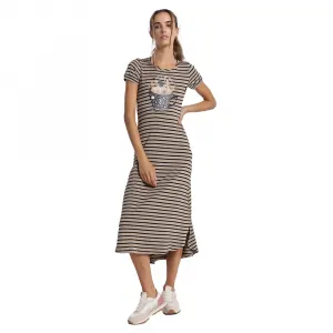 Платье Lois Jeans 8472 short sleeve long, коричневый