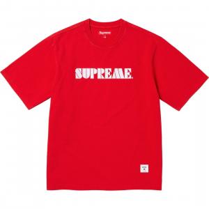 Футболка с вышивкой Supreme, фиолетовая