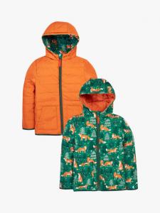 Детская двусторонняя куртка Toasty Trail Frugi, Woods Fox/Squirrel