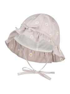 Шляпа, украшенная светло-серыми ромашками Sterntaler, светло-серый