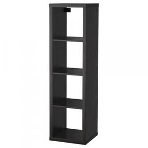 Стеллаж Ikea Kallax 42х147 см, черно-коричневый