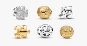 Подарочный набор Pandora Katseye, 6 предметов, серебро/золото