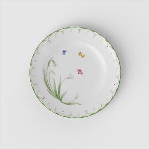Тарелка десертная Villeroy & Boch Colourful Spring, 21,5 см, белый/зеленый
