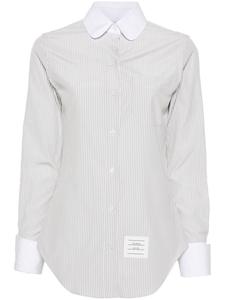 Thom Browne полосатая рубашка с закругленным воротником, белый