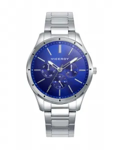 Грандиозные мужские часы со стальным корпусом и браслетом Viceroy, серебряный