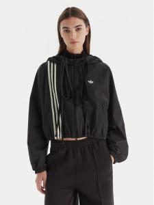 Демисезонная куртка oversize Ribbon Off Placed 3-Stripes JX2698 Adidas, черный