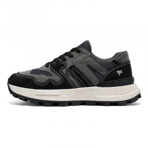 NANJIREN Амортизирующие износостойкие дышащие утолщенные низкие кроссовки для мужчин с эффектом увеличения роста черно-серые, цвет Black Gray