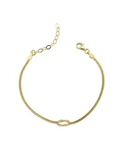 Браслет-Цепочка из стерлингового серебра с узлом-змеей Spero London, gold
