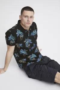 Рубашка-поло из смеси "BLEND BHPolo", черный