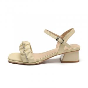 ZHR Женские сандалии на одной застежке светло-желтые, цвет Light Yellow