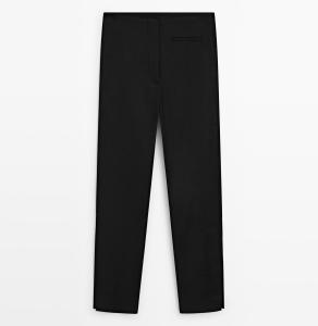 Брюки Massimo Dutti Linen Blend, черный