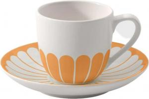 Чашка кофейная с блюдцем Villeroy & Boch Fleur Couleur, 70 мл, желтый