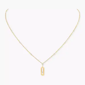 Колье Messika Move Uno Long, желтое золото/бриллианты