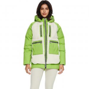 Пуховик Orolay Women's Short Hooded Stand Collar Winter, зеленый