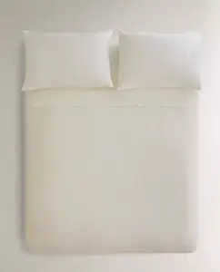 Пододеяльник Zara Home Washed Linen Duvet, 260 x 240 см, кремовый