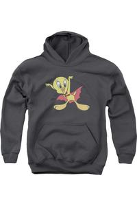 Молодежная толстовка с капюшоном Looney Tunes "Вампир Твити" Gildan, Charcoal