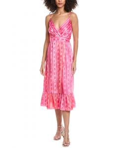 Платье-миди Sandro из тканого материала, розовый