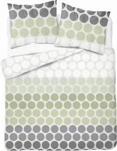 Постельное белье, хлопок-сатин, высшего качества 200x220 5474b Green Circles Detexpol