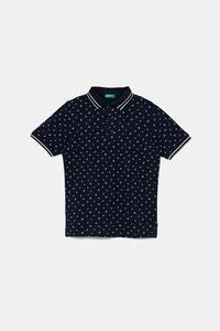 Хлопковая детская поло United Colors Of Benetton, темно-синий